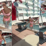 Eğlencenin sıfır noktasında havuzda sıra dışı DJ