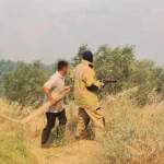 İzmir Ödemiş’te yangınla mücadele sürüyor