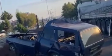 Düzce'de otomobil tıra çarptı!